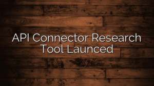 API Connector Research Tool Launced