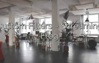 Custom Filters – Screaming Frog