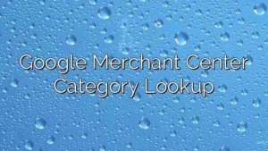 Google Merchant Center Category Lookup