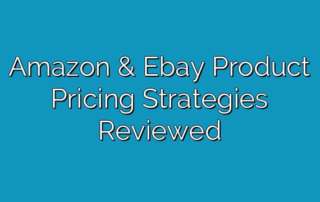 Amazon & Ebay Product Pricing Strategies Reviewed