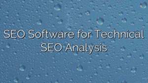 SEO Software for Technical SEO Analysis